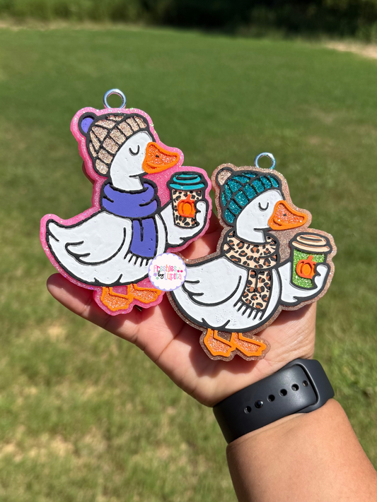 Goose Holding Latte