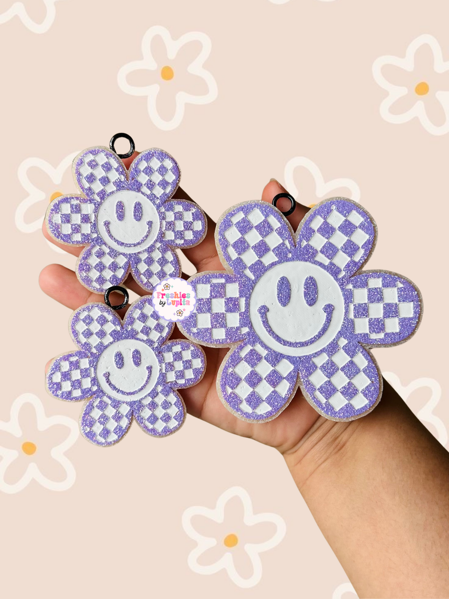 Floral Checkered Smiley