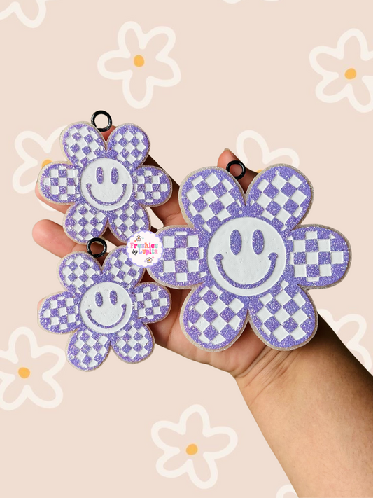 Floral Checkered Smiley