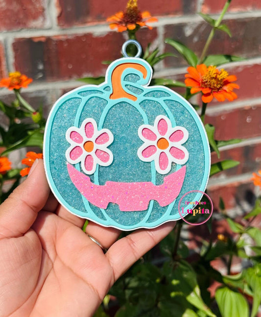 Floral Eyes Jack O Lantern